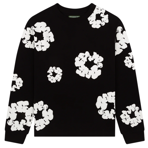 Denim Tears The Cotton Wreath Long Sleeve Black Tee
