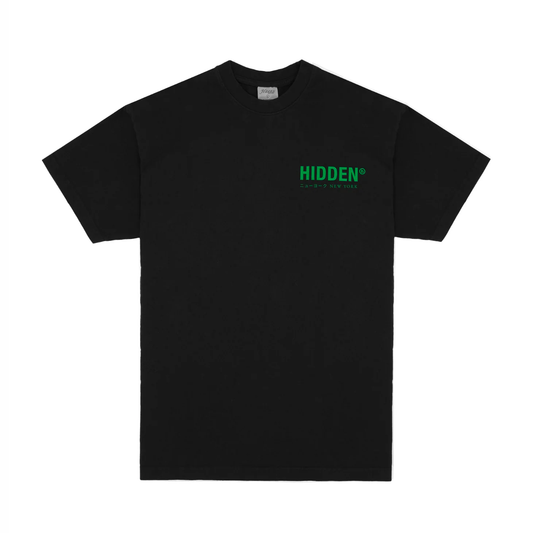 Hidden Cyber Leaf Faded Black Tee