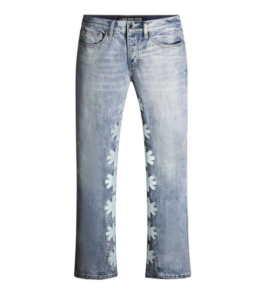 Lost Shdws Denim Pant Blue/White