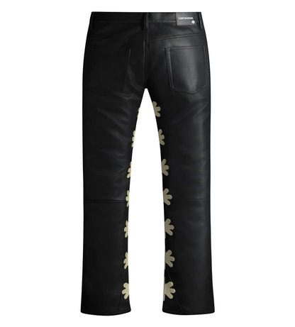 Lost Shdws Leather Pant Black/Bone