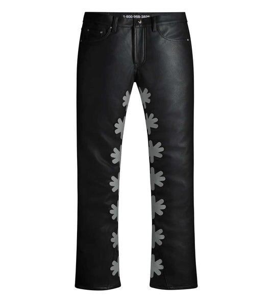 Lost Shdws Leather Pant Black/Grey