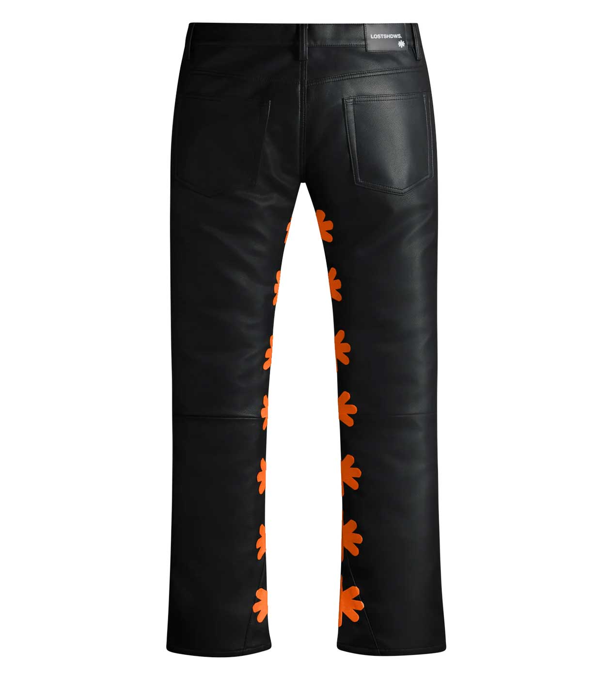 Lost Shdws Leather Pant Black/Orange