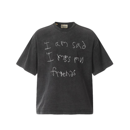 Unisex T-Shirts Vintage GALLERY DEPT Loose T-Shirts