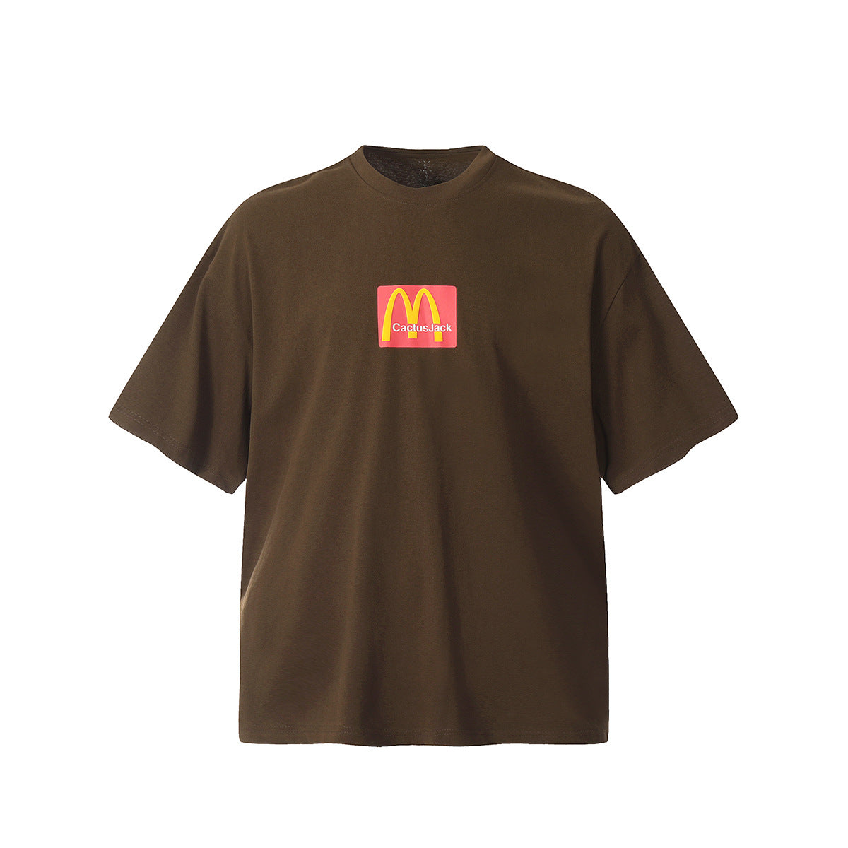 Unisex T-Shirts TRAVIS SCOTT Loose McDonald Buy M Letter Short Sleeves