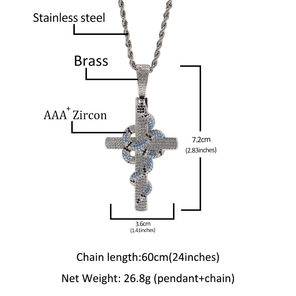 Jewelry Colored Serpentine Cross Pendant Vintage Crosses Spectrum