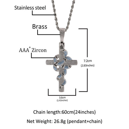 Jewelry Colored Serpentine Cross Pendant Vintage Crosses Spectrum