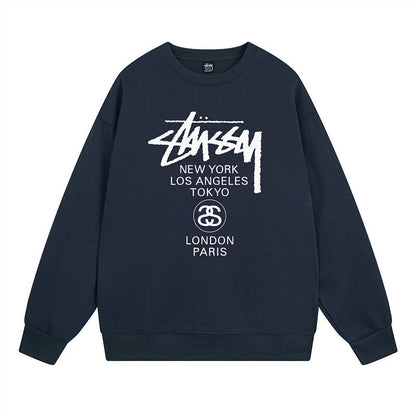 Stussy Sweatshirts Autumn/Winter Fleece Couple Sweatshirts