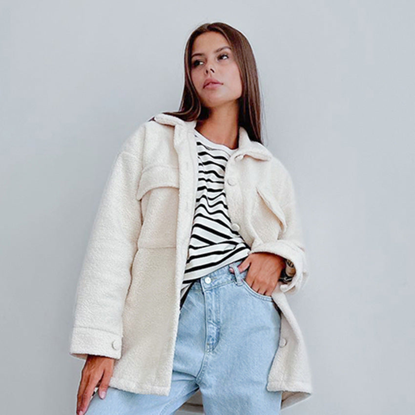 Women Trench Coat Fall/Winter Loose Casual Jacket