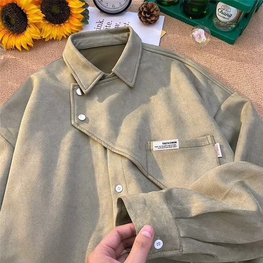 Men Shirts Cityboy Summer Suede Jacket