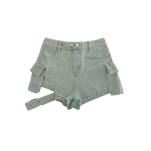 Women Shorts Hollow out Denim Shorts High Waist Hot Hip Pants