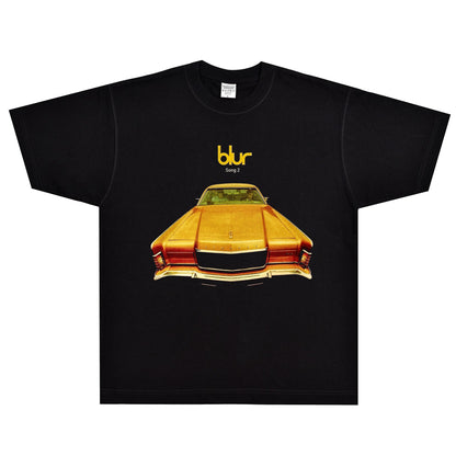 Rock Star T Shirt Blur Song T-shirt Rock Band American Retro Street Loose Trendy Men's Short Sleeve