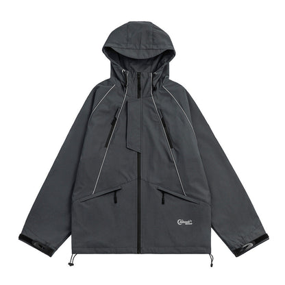 Men Jacket Coat Shell Jacket Hooded Jacket Coat Spring and Autumn Outdoor Leisure
