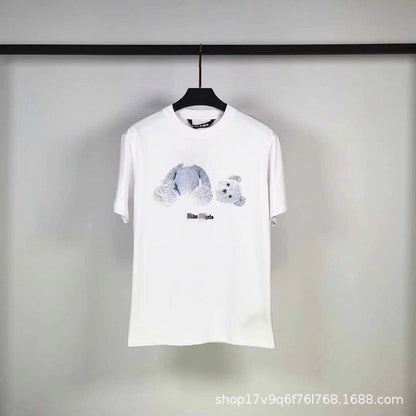 Palm Angle T Shirts Broken Teddy Bear Couple Loose