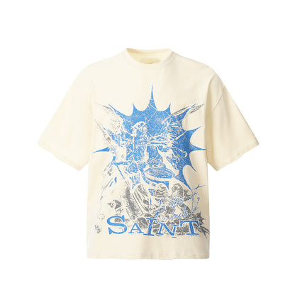 Unisex T-Shirts Saint Michael's Skeleton Print T-Shirt