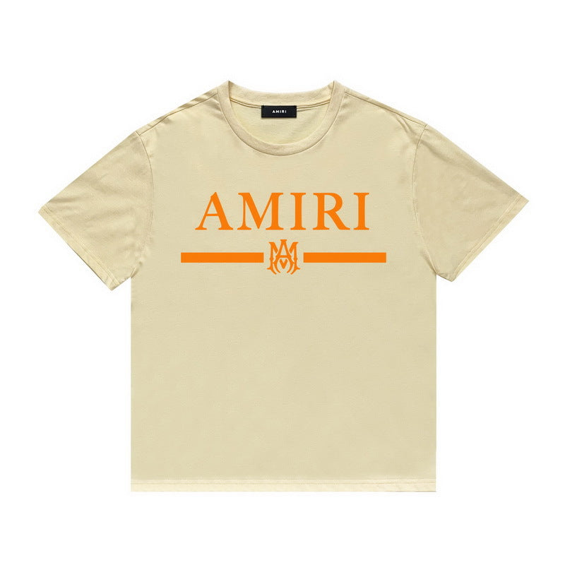 Amiri T Shirt Printed Casual Hip Hop round Neck Short Sleeve T-shirt