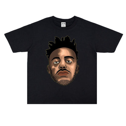 Rock Star T Shirt Amine Printed T-shirt Short Sleeve round Neck Loose Version Men's Cotton