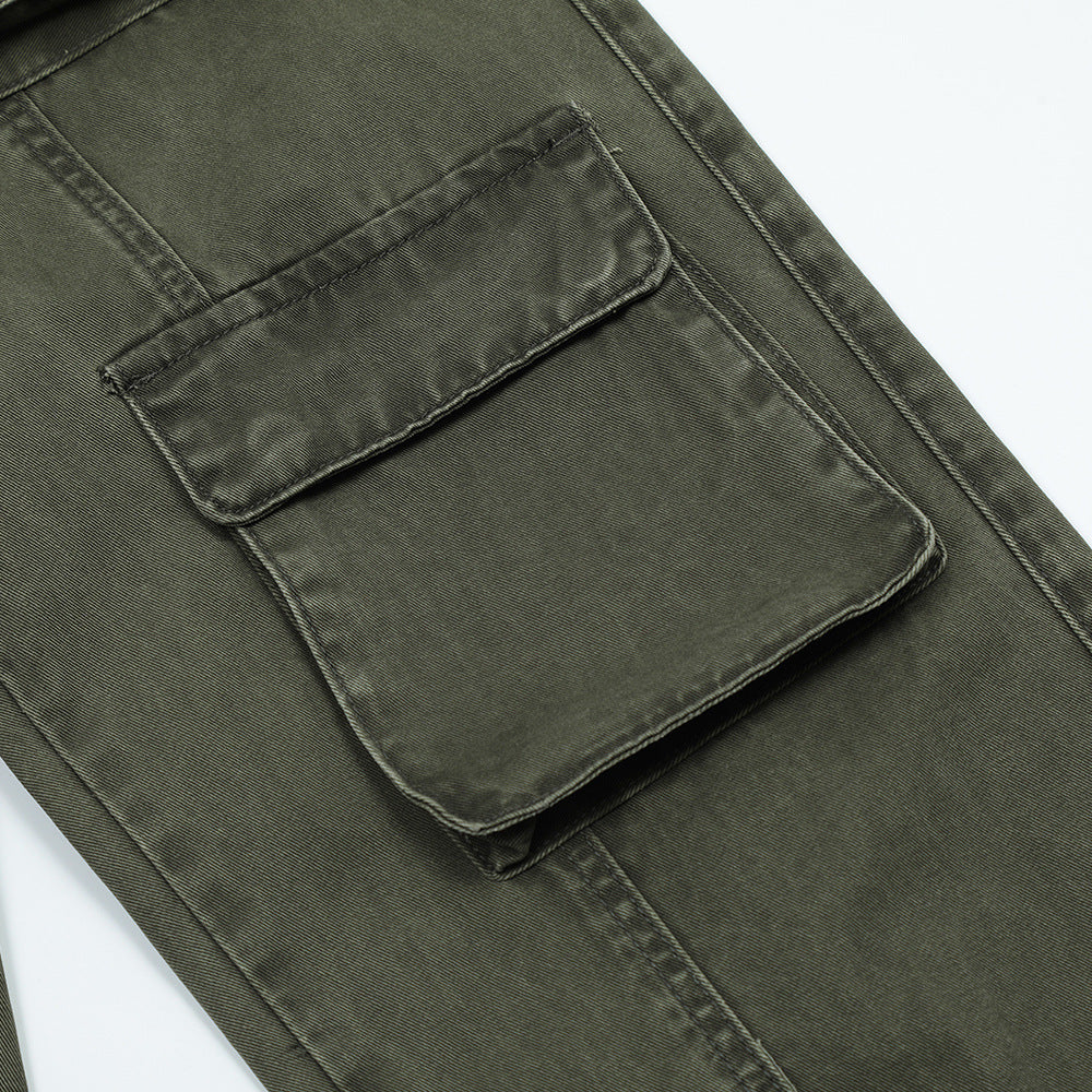 Men Jeans Multi-Pocket Trousers Cargo Jeans
