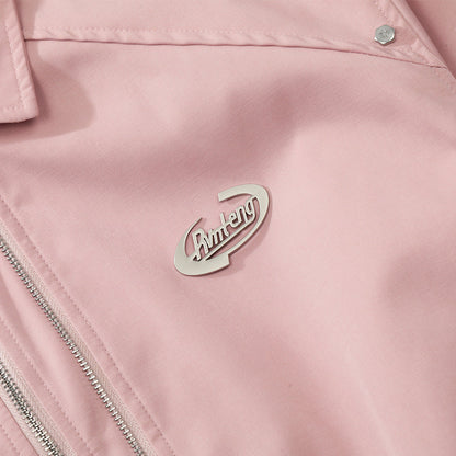 Men Jacket Coat Men's Spring and Autumn Zipper Stitching Flight Jacket