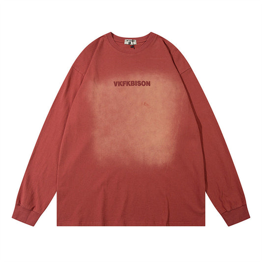 Men Long Sleeve T-Shirt Personality Cotton T-shirt Loose