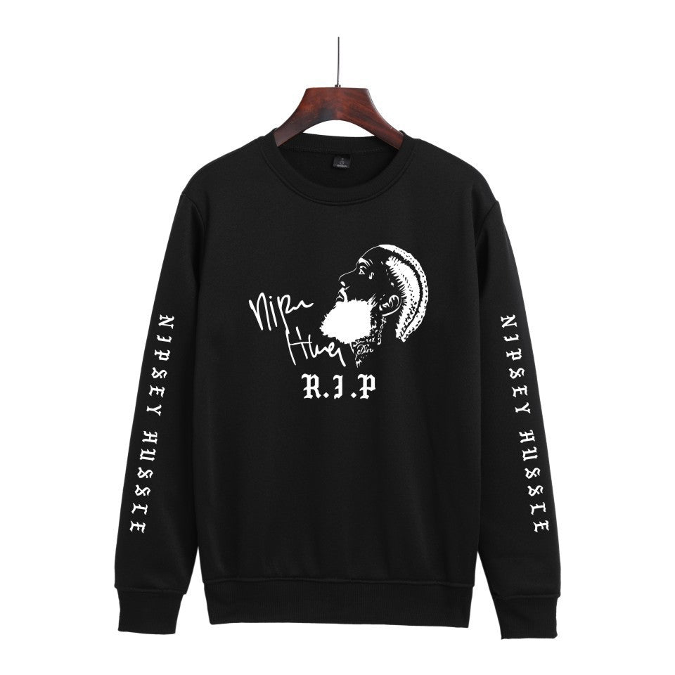 Nipsey Hussle Hoodie Rap Men's and Women's Loose round Neck Sweater