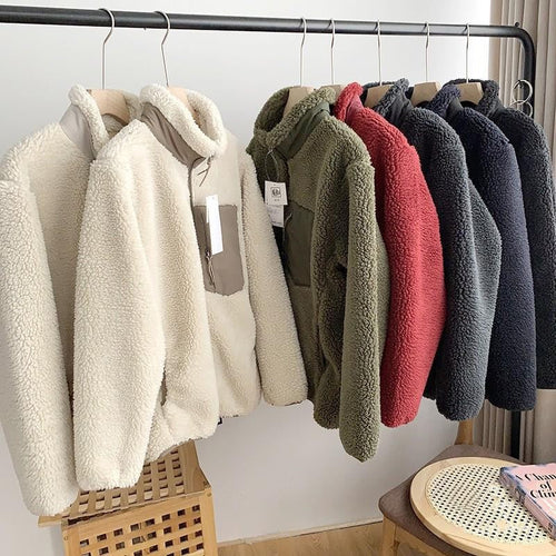 Women Cotton Coat Windproof Polar Fleece Thermal Coat