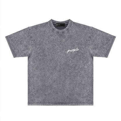 Purple Brand Distressed T Shirts Short Sleeve