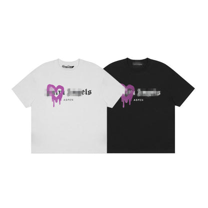 Palm Angle T Shirts Heart Printing Loose