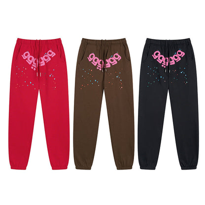Sp5der Sweatpants Sports Pants Ankle-Tied Fleece Casual