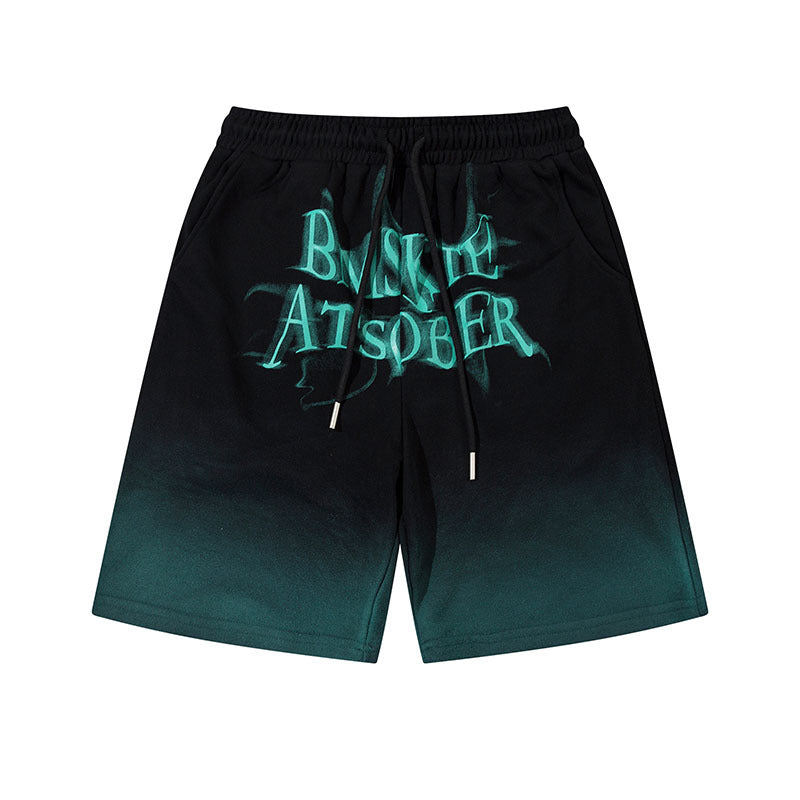 Men Shorts Tie-Dye Gradient Casual Shorts