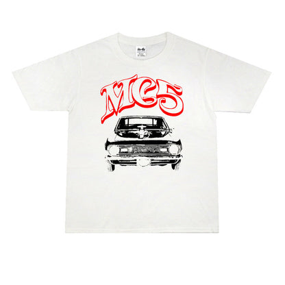 Rock Star T Shirt Motor City MC5 Rock Band Washed Distressed T-shirt Short Sleeve Cotton Loose