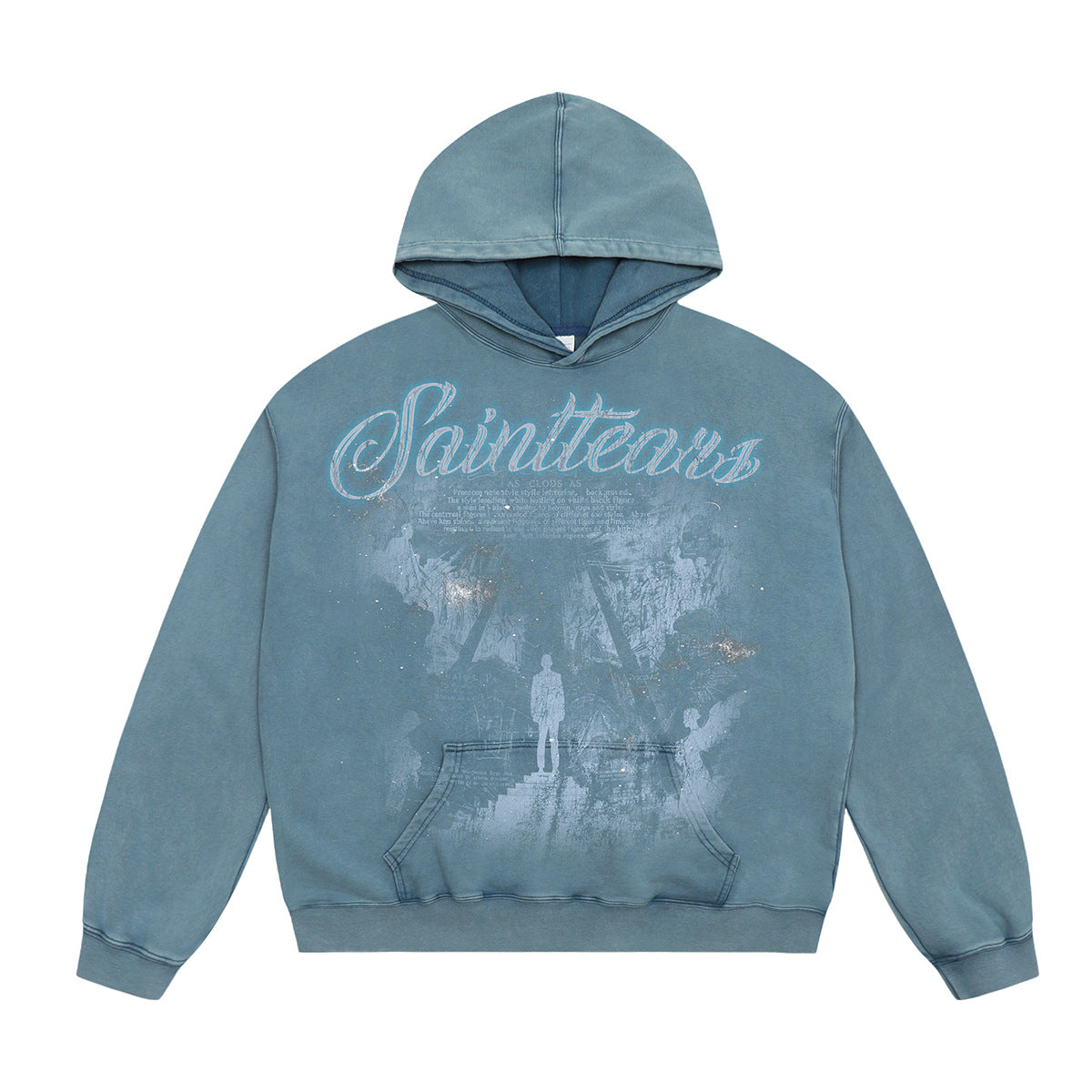 Unisex Hoodies Saint Michael Distressed Loose Hoodie