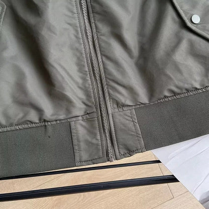 Women Cotton Coat Couple's Stand Collar Jacket Casual Baseball Uniform