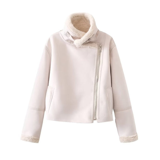 Women Cotton Coat Loose Suede Fleece Jacket