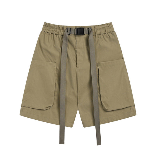 Men Shorts with Belt Tooling Loose Leisure Sports