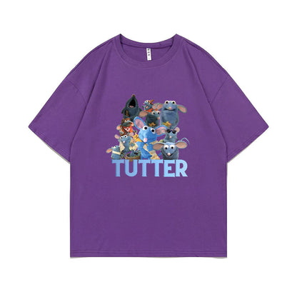 Tutter Rat Meme T-shirt Funny Mouse Print T Shirts