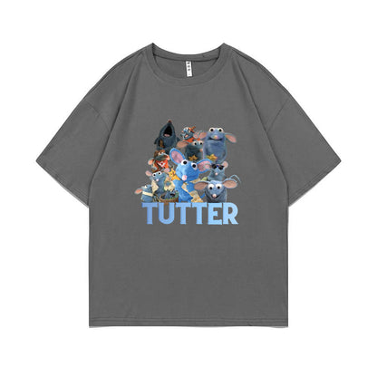 Tutter Rat Meme T-shirt Funny Mouse Print T Shirts