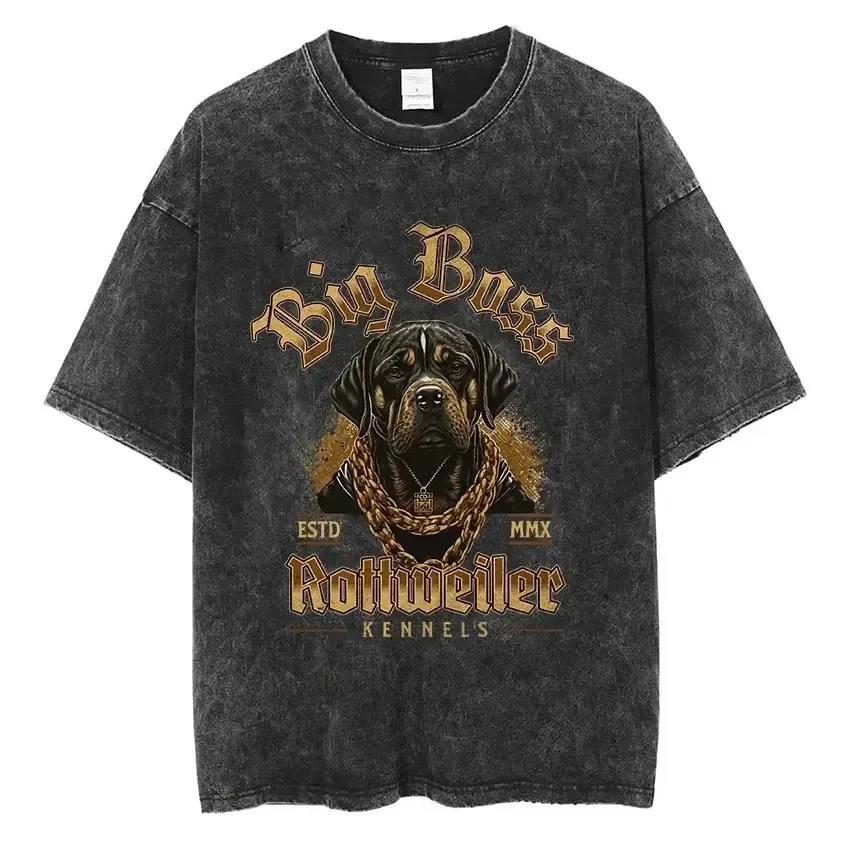 Rottweiler Doberman Retro Graphic Men's Tee Shirt Vintage