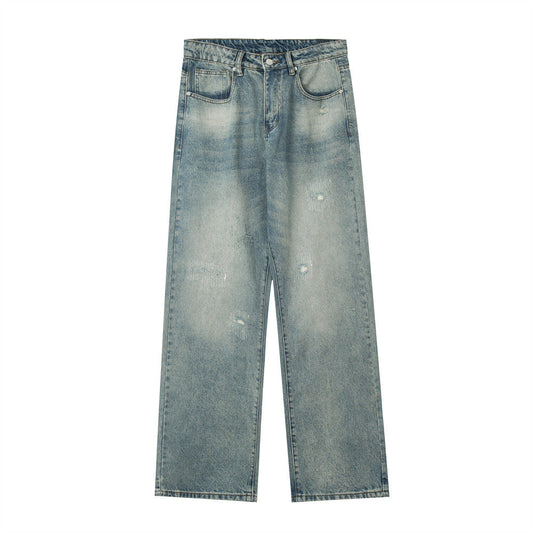 Men Jeans Worn out Hip Hop Loose