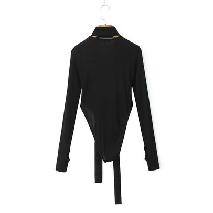 Women Tops Summer Hollow out Slim-Fit Knitted Top Sexy Jumpsuit