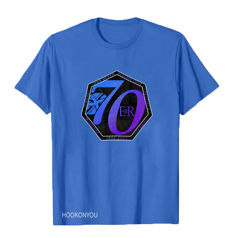 Inspired by Queen's Platinum Jubilee 2022 Elizabeth 70 Years T-shirt Casual Fashionable