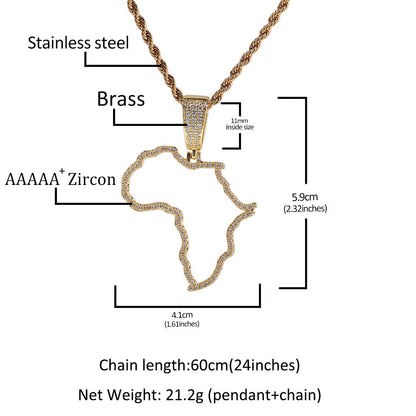 Jewelry Copper with Zircon Hollow African Pendant St. Valentine's Spectrum Royalty