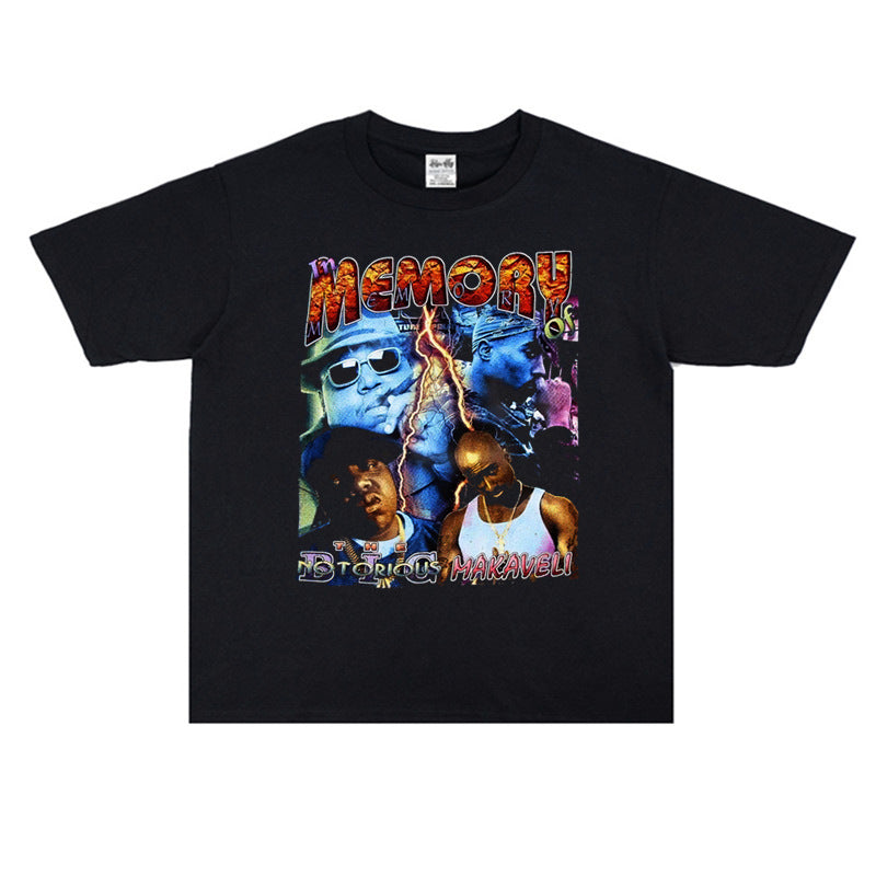 Rock Star T Shirt Notorious Mr. the Nottorious B.I .G Loose Street Printed T-shirt Pure Cotton
