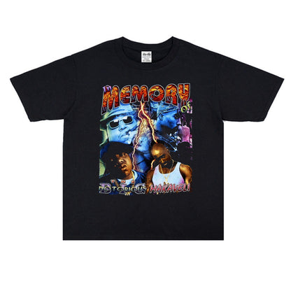 Rock Star T Shirt Notorious Mr. the Nottorious B.I .G Loose Street Printed T-shirt Pure Cotton