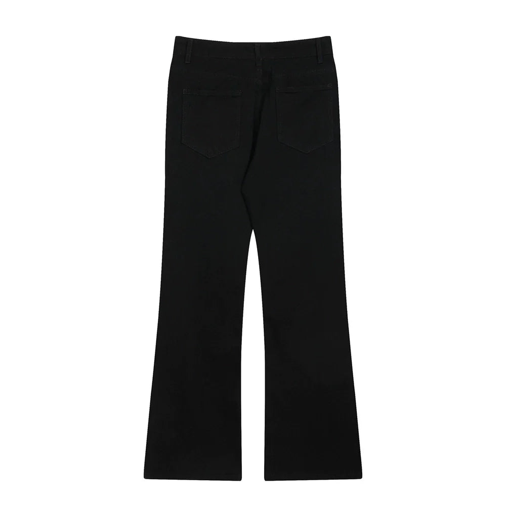 Men Sweatpants Punk Rock Zipper Stitching Jeans