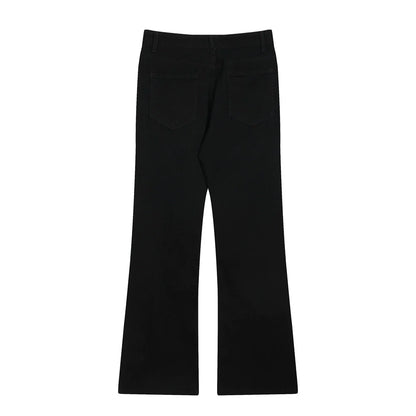 Men Sweatpants Punk Rock Zipper Stitching Jeans