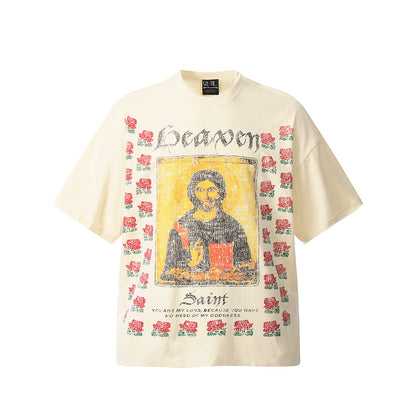 Unisex T-Shirts Saint Michael VINTAGE Jesus Sanskrit Vintage Print T-Shirt