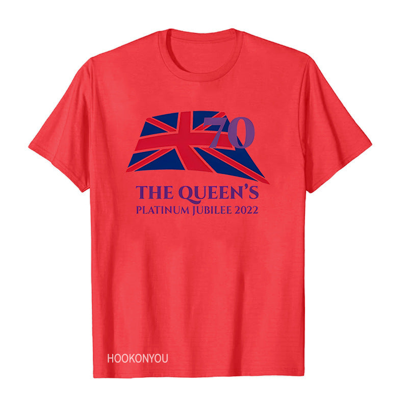 Inspired by Queen's Platinum Jubilee 2022 Elizabeth 70 Years T-shirt Short Sleeve T-shirt