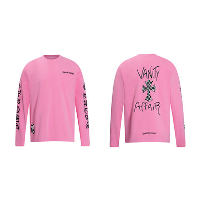 Chh Chrome Heart Long Sleeve Shirt Unisex Fashion Loose Long Sleeve Shirt