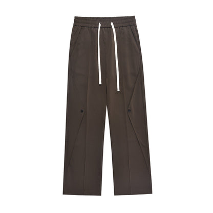 Men Sweatpants Casual Suit Pants Drape Straight-Leg Wide-Leg Pants Simple