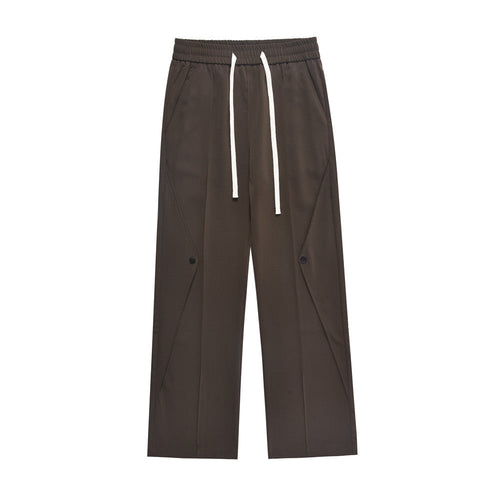 Men Sweatpants Casual Suit Pants Drape Straight-Leg Wide-Leg Pants Simple